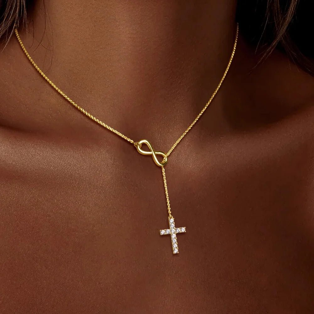 Necklace Cross Y Pendant Mothers Day Gold