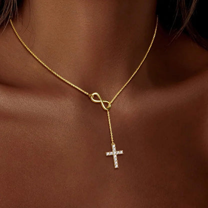 Necklace Cross Y Pendant Mothers Day Gold
