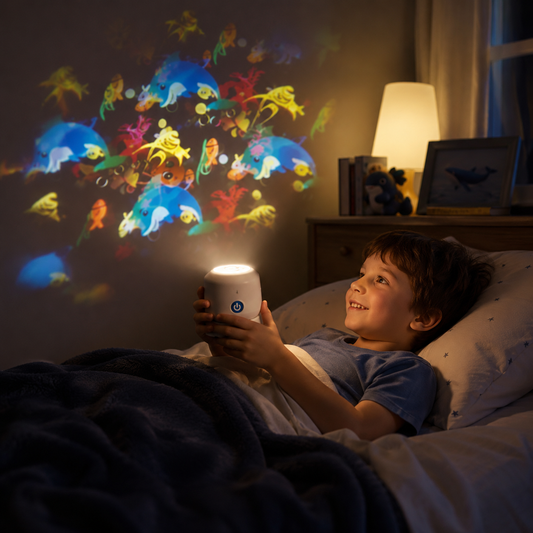 Night Light Projector Rotating Ocean Room