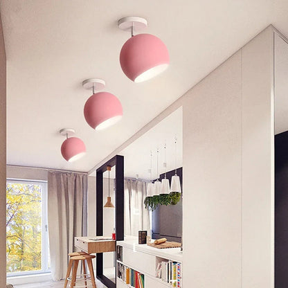 Nordic Macaron Ceiling Light Modern Round