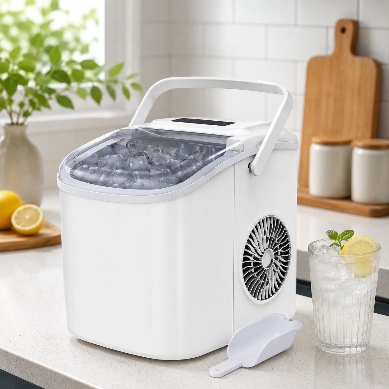 Nugget Ice Maker Countertop Portable Compact