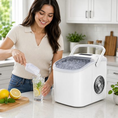 Nugget Ice Maker Countertop Portable Compact