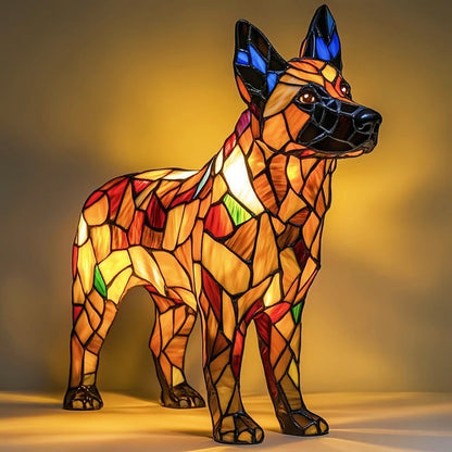 Table Lamp Decorative Resin Dog Figurine