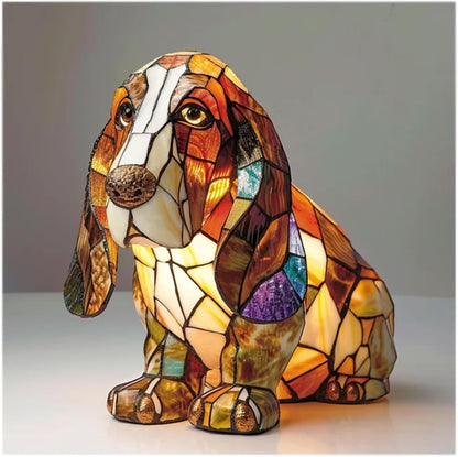 Table Lamp Decorative Resin Dog Figurine