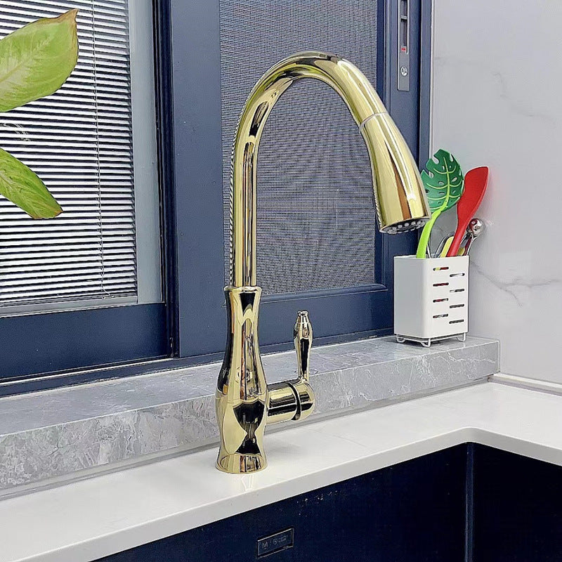 Kitchen Faucet Pull Out Metal Sink Tap