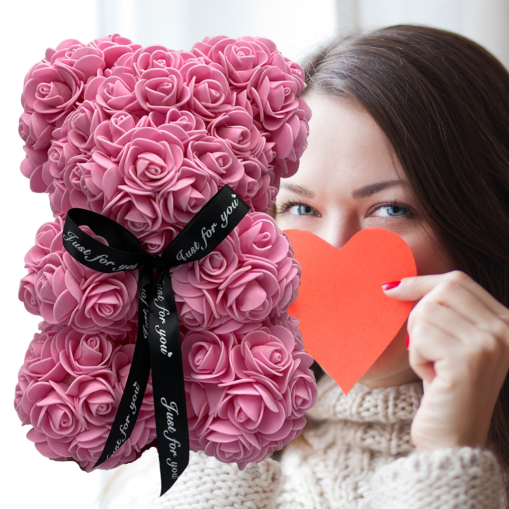 Rose Bear Mothers Day Gift Artificial Flower
