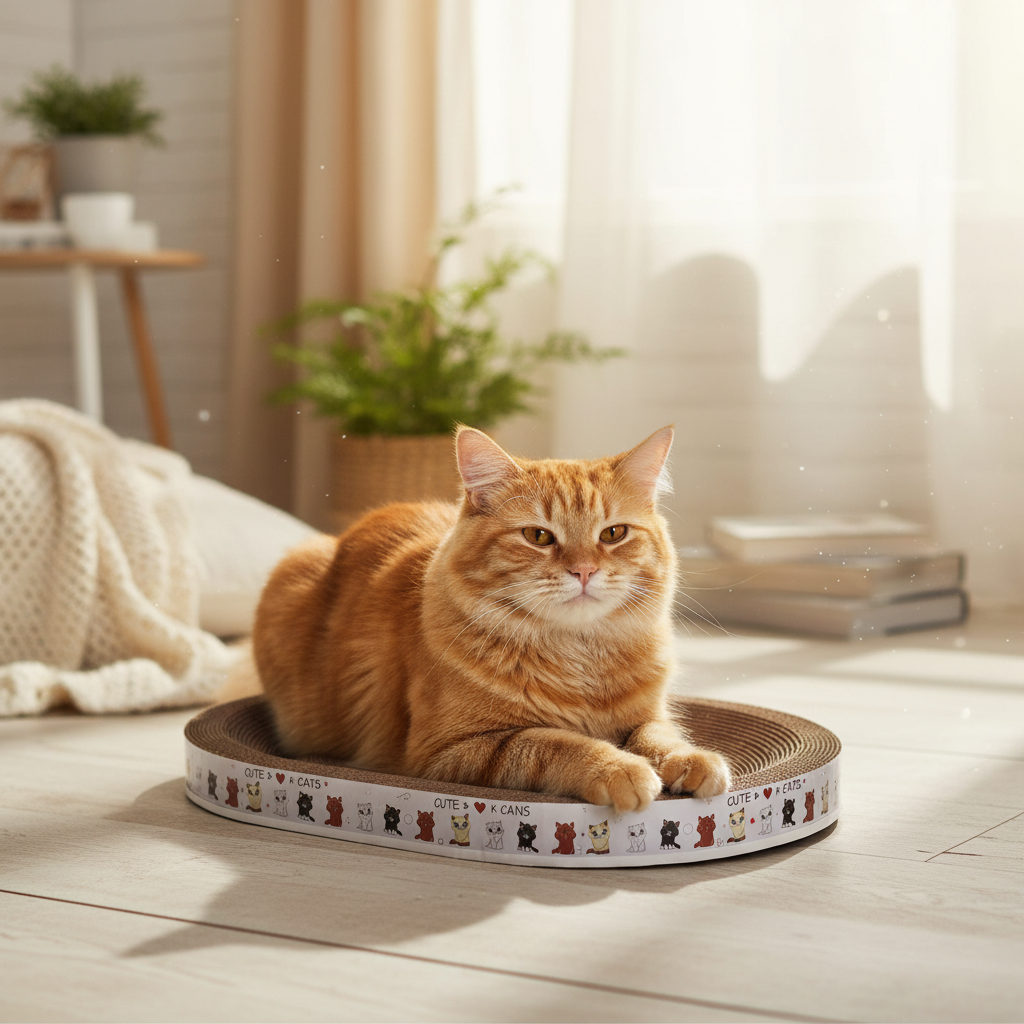 Cat Scratcher Round Cardboard Scratching Bed