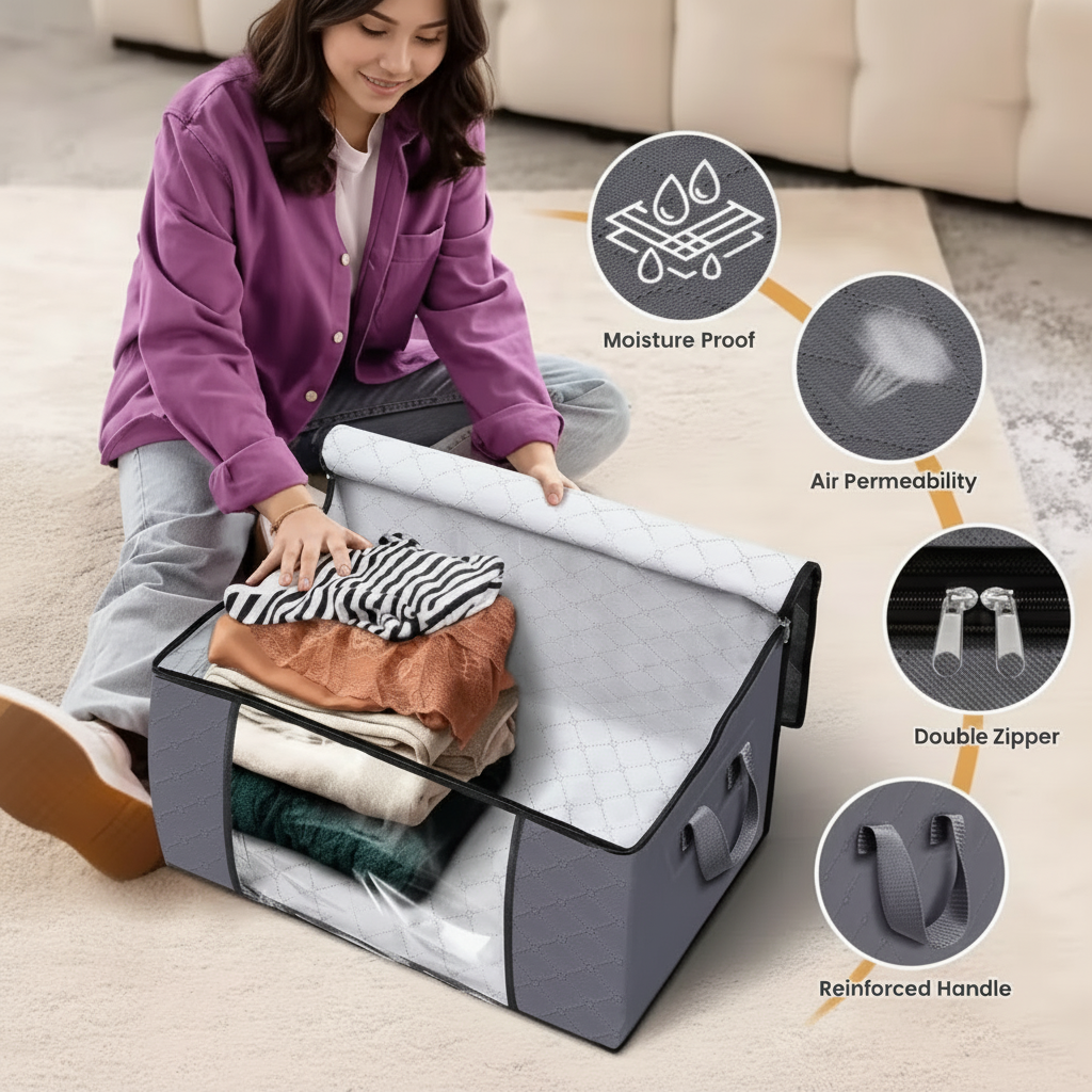 Storage Bags Fabric Organizer Foldable Large