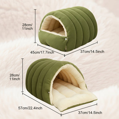 Pet Bed Cat Cave Soft Plush Warm