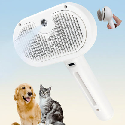 Pet Grooming Brush Self Cleaning Silicone