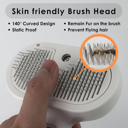 Pet Grooming Brush Self Cleaning Silicone