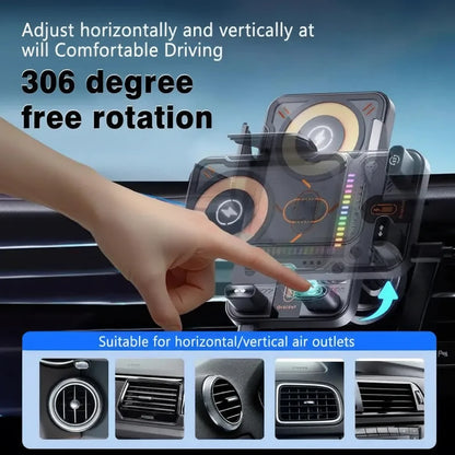 Phone Holder Wireless Charging Car Mount