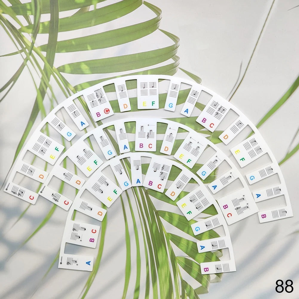 Piano Keyboard Stickers Silicone Note Labels