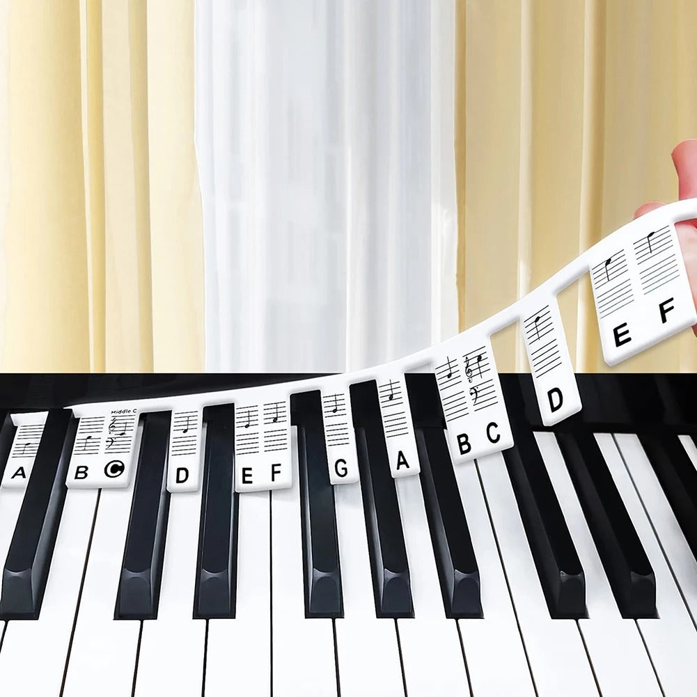 Piano Keyboard Stickers Silicone Note Labels