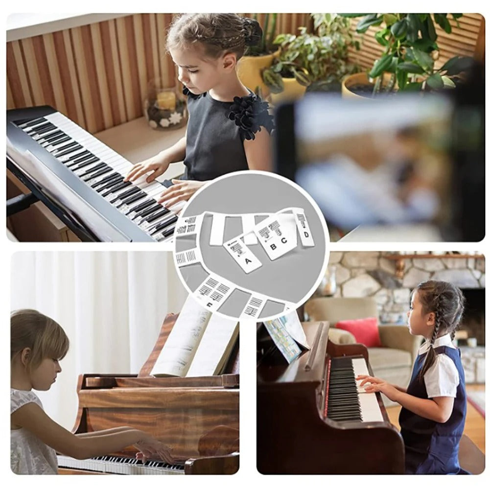 Piano Keyboard Stickers Silicone Note Labels