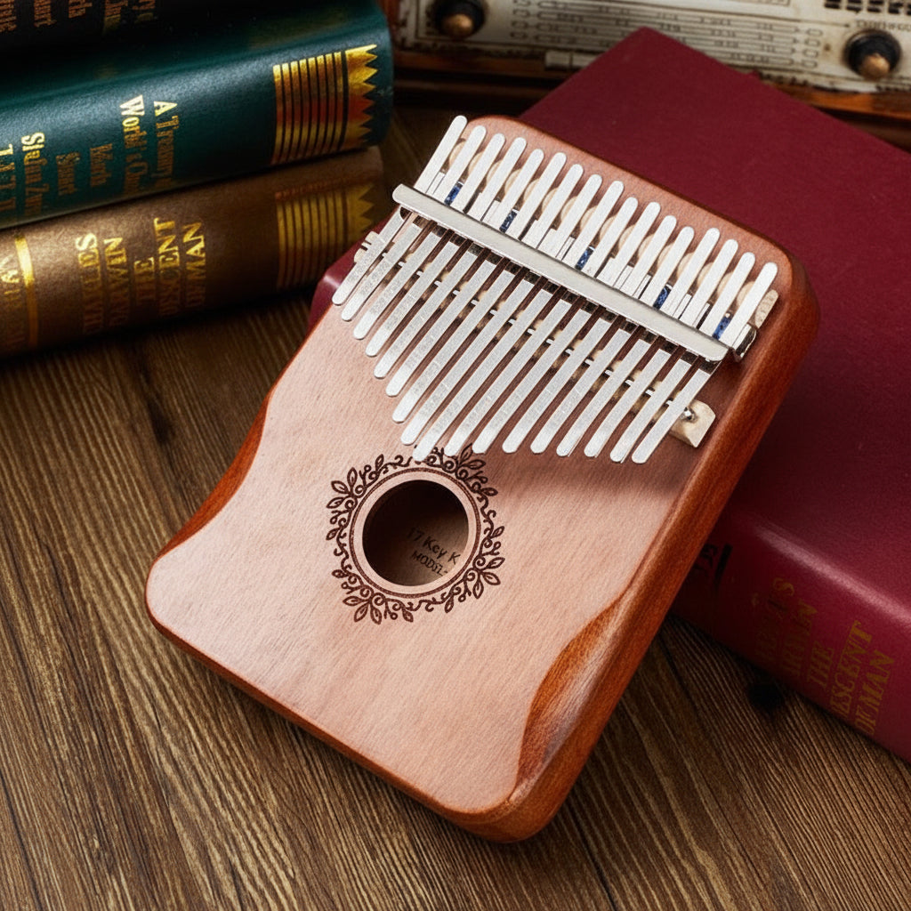 Kalimba Piano Thumb Mahogany Wood 17 Key