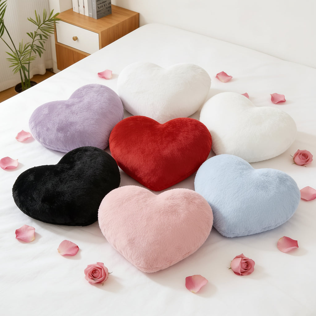 Throw Pillow Heart Shaped Plush Decorative