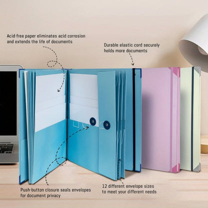 Binder Organizer Pink Document Folder Kit