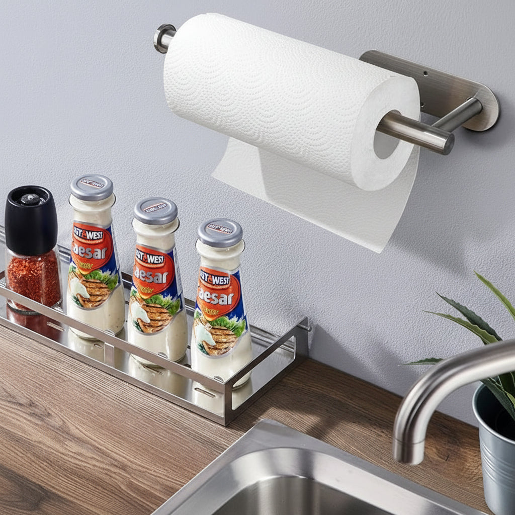 Paper Towel Holder Under Cabinet Black