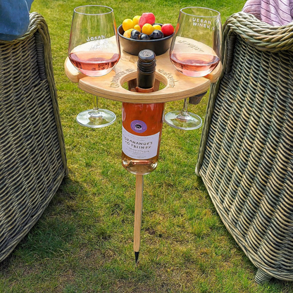 Picnic Table Wine Holder Outdoor Spike Stand