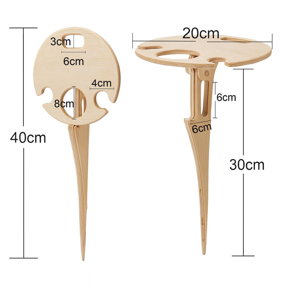 Picnic Table Wine Holder Outdoor Spike Stand