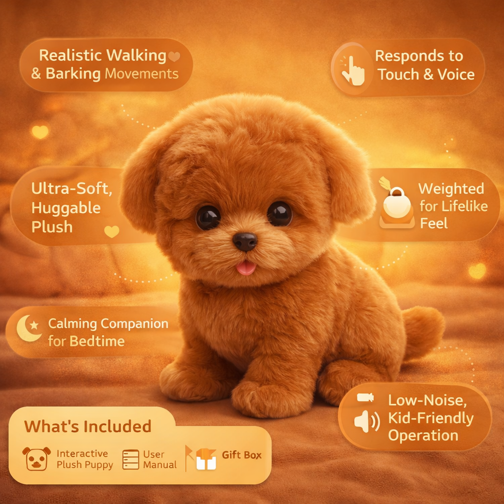 Plush Toy Interactive Puppy Realistic Moving