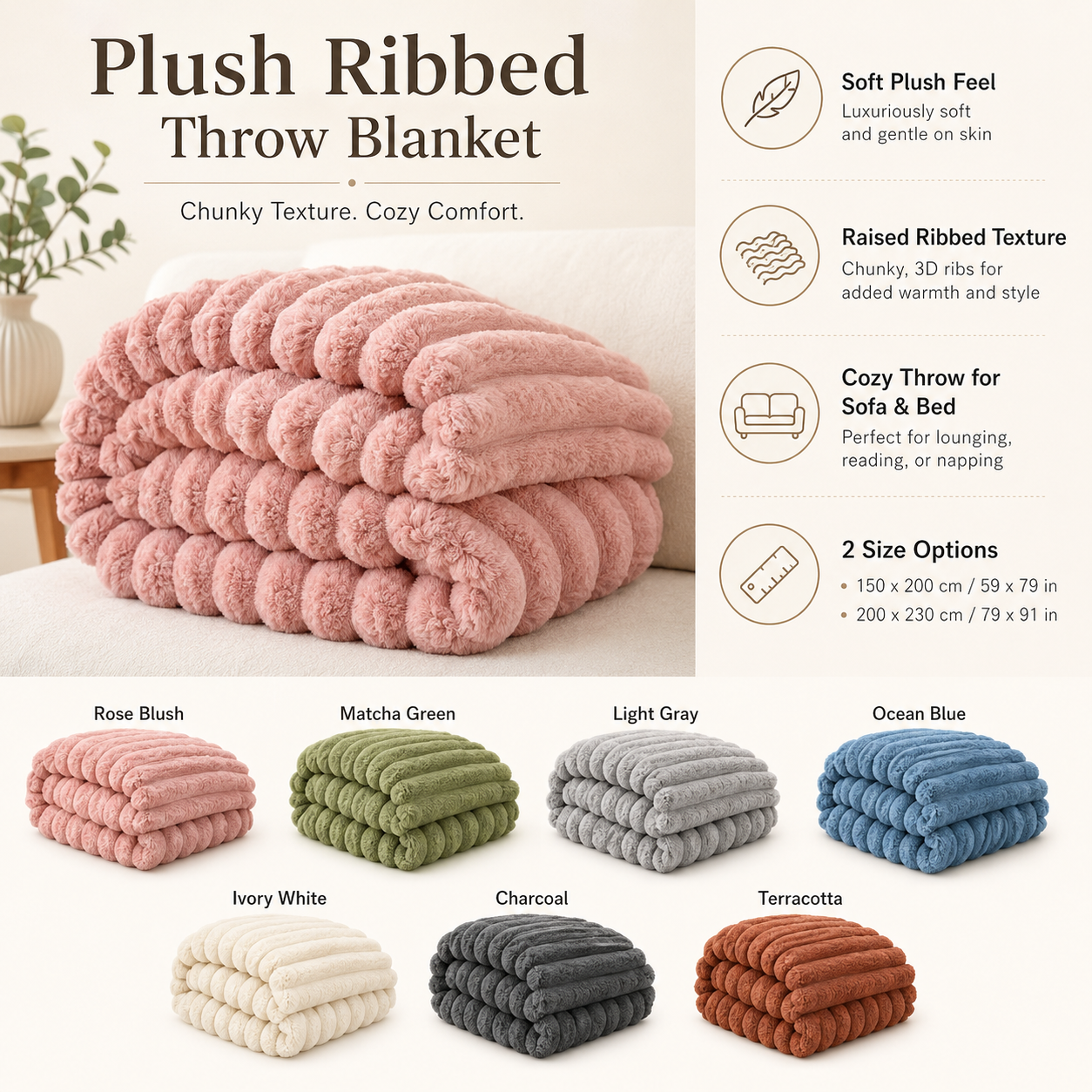 Plush Blanket Winter Soft Throw Blanket Cozy