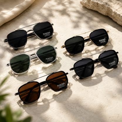 Polarized Sunglasses Retro Square UV