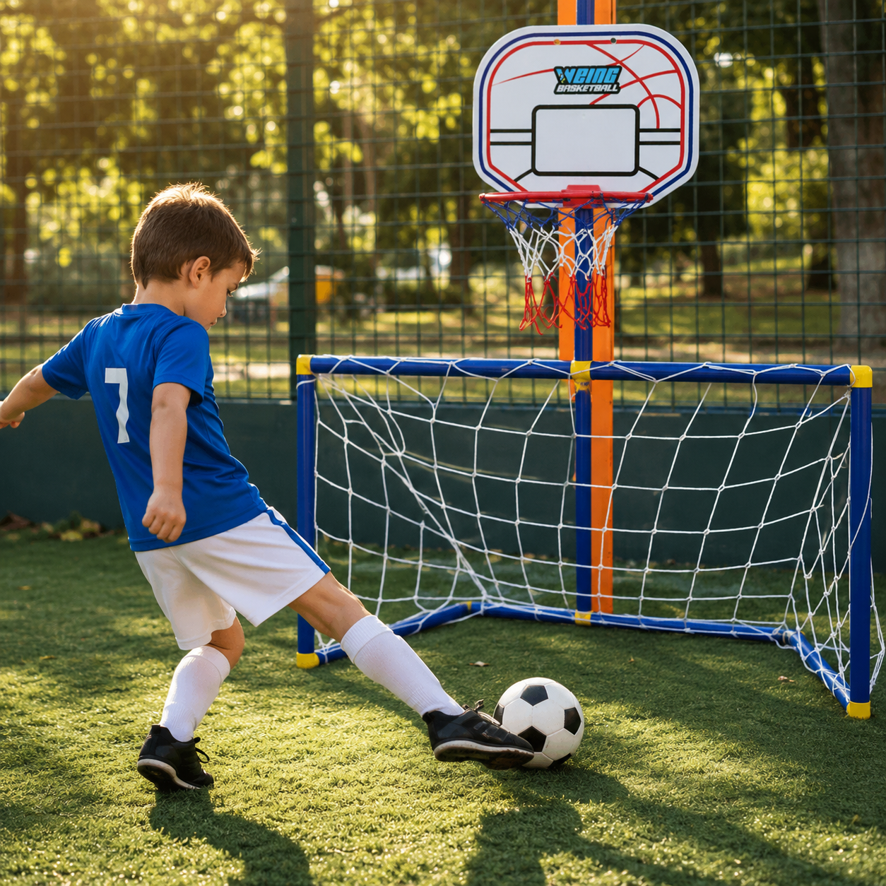 Portable Soccer Goal Basketball Toy Outdoor