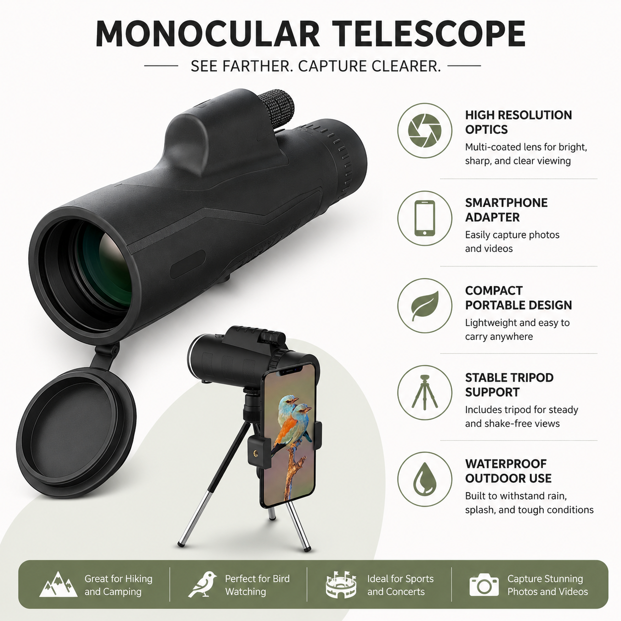 Portable Telescope Stargazing High