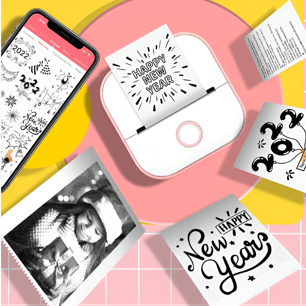 Portable Thermal Printer Bluetooth Pocket
