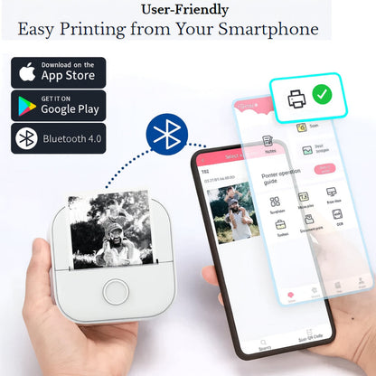 Portable Thermal Printer Bluetooth Pocket