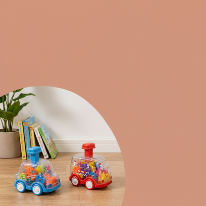 Gear Mechanism Push Go Toy Cars Kids
