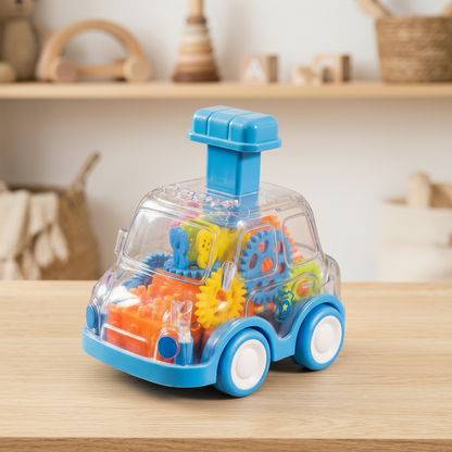 Gear Mechanism Push Go Toy Cars Kids