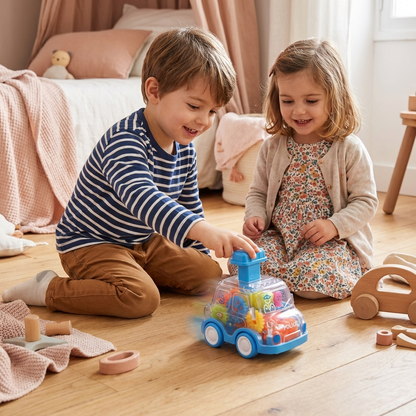 Gear Mechanism Push Go Toy Cars Kids