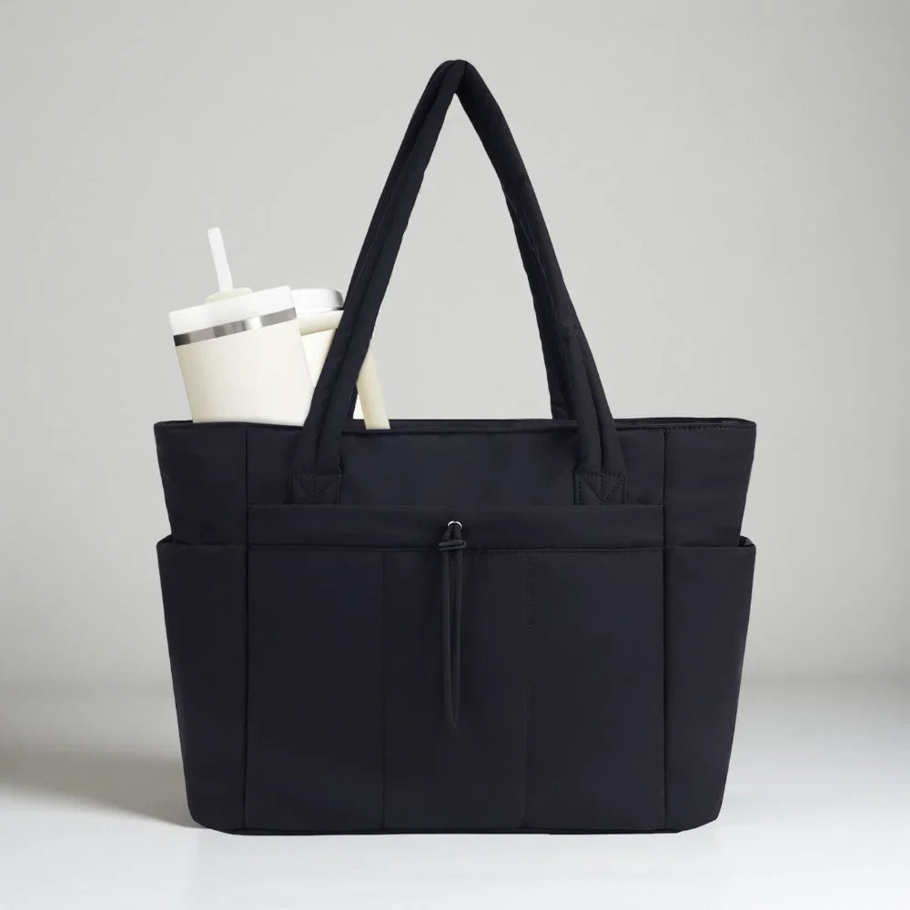 Womens Tote Bag Quilted Puffer Laptop Sleeve