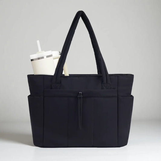 Womens Tote Bag Quilted Puffer Laptop Sleeve
