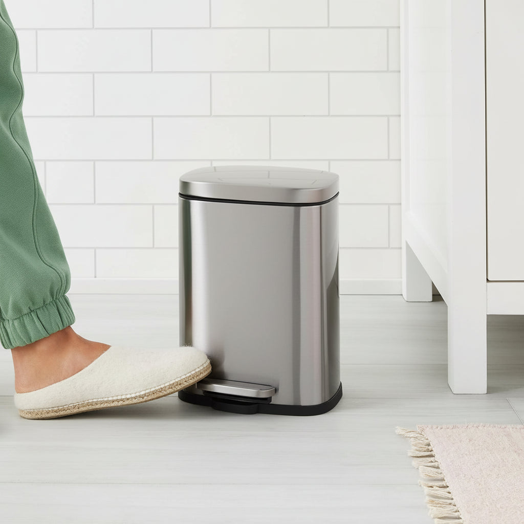 Trash Can Small Bathroom Stainless Steel