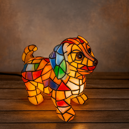 Table Lamp Resin Dog Figurine Decorative