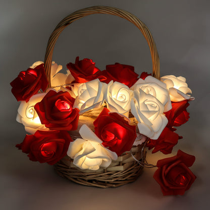 String Lights Rose Flower Battery Powered