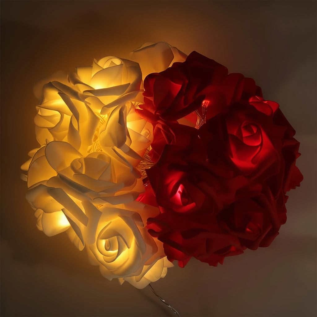 String Lights Rose Flower Battery Powered