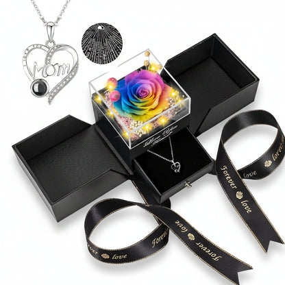 Rose Gift Box Preserved Eternal Flower LED