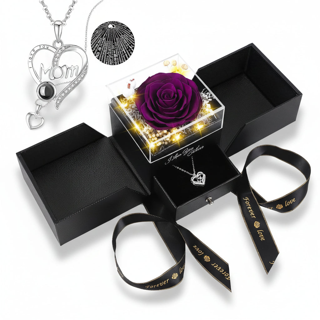 Rose Gift Box Preserved Eternal Flower LED