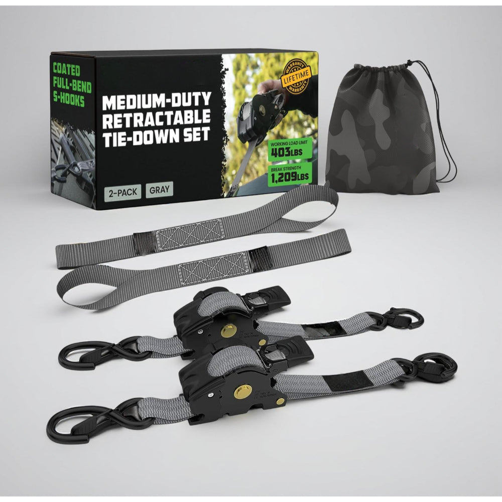 Ratchet Straps Cargo Retractable Tie Down