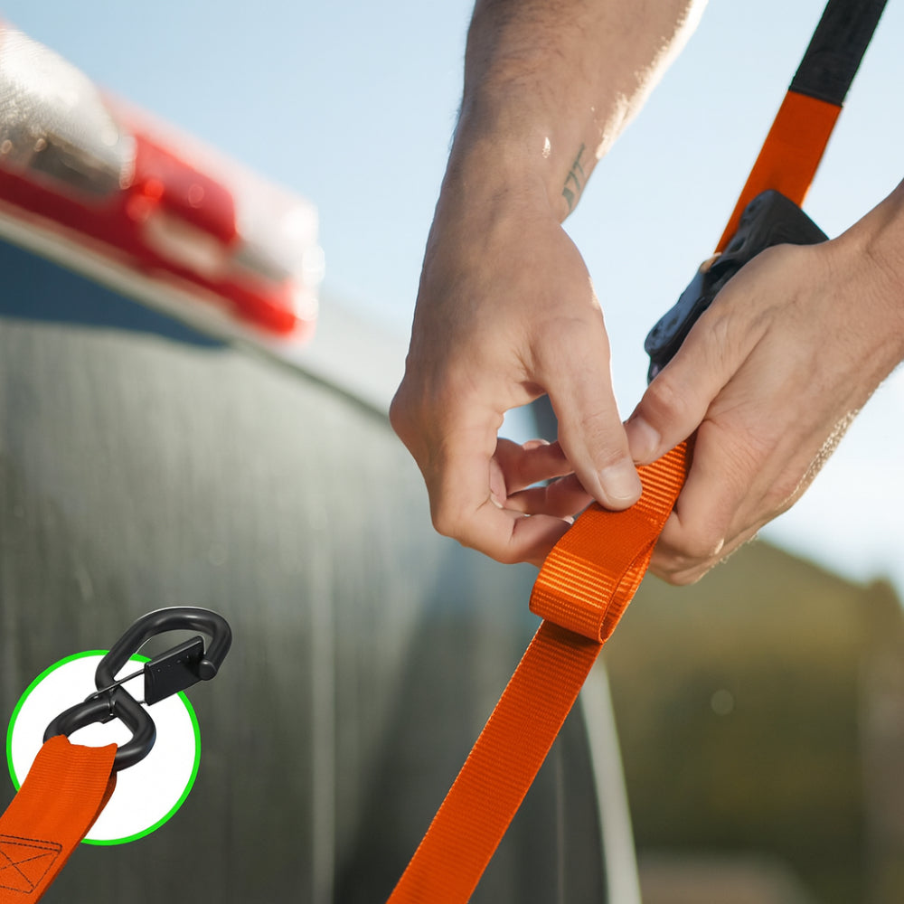 Ratchet Straps Cargo Retractable Tie Down