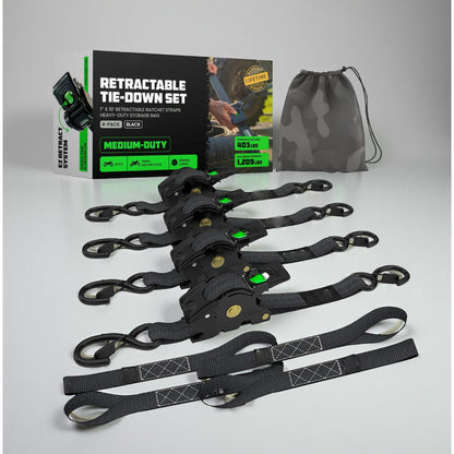Ratchet Straps Cargo Retractable Tie Down