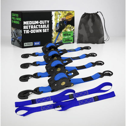 Ratchet Straps Cargo Retractable Tie Down