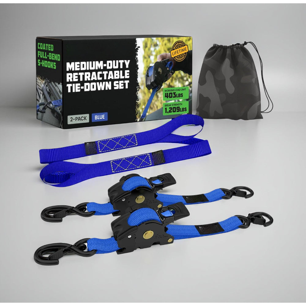 Ratchet Straps Cargo Retractable Tie Down
