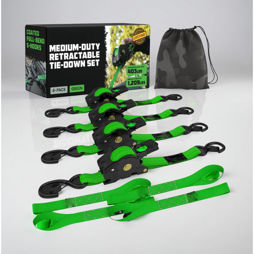 Ratchet Straps Cargo Retractable Tie Down