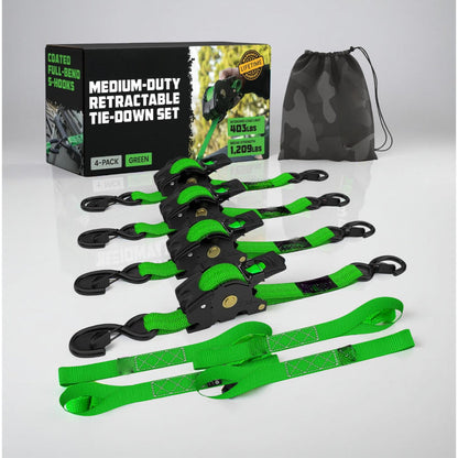 Ratchet Straps Cargo Retractable Tie Down